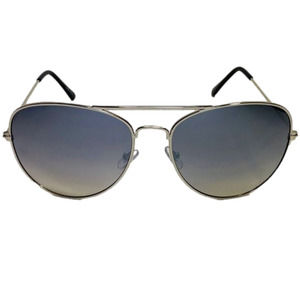 6051 | Silver Frame/Gradient Tinted Lens Aviator Oversize Sunglasses